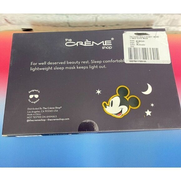 Disney Blue Limited Edition Mickey Mouse Graphic Dual Side Soft Sleep Mask - Picture 2 of 2